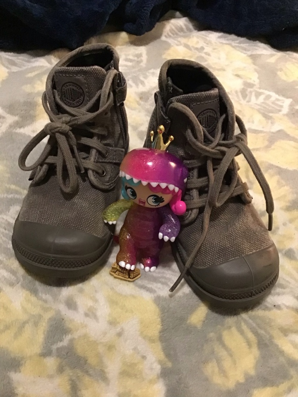 Palladium Kids Gray High-Top Canvas Sneakers